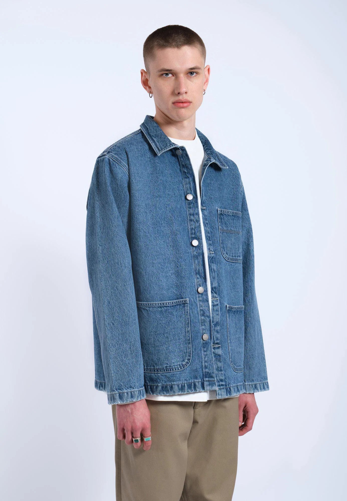 Dr. Denim Devo Worker Jacket Sky Retro