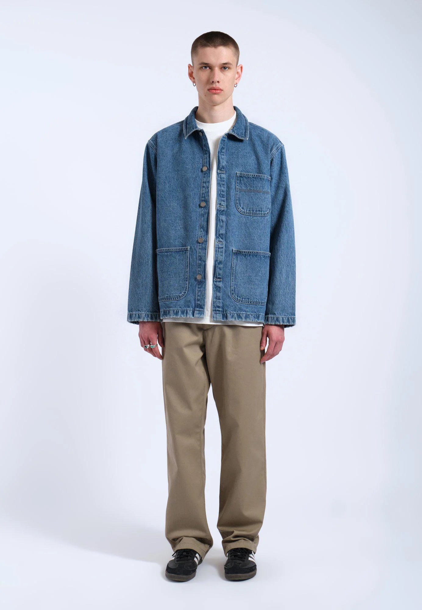 Dr. Denim Devo Worker Jacket Sky Retro