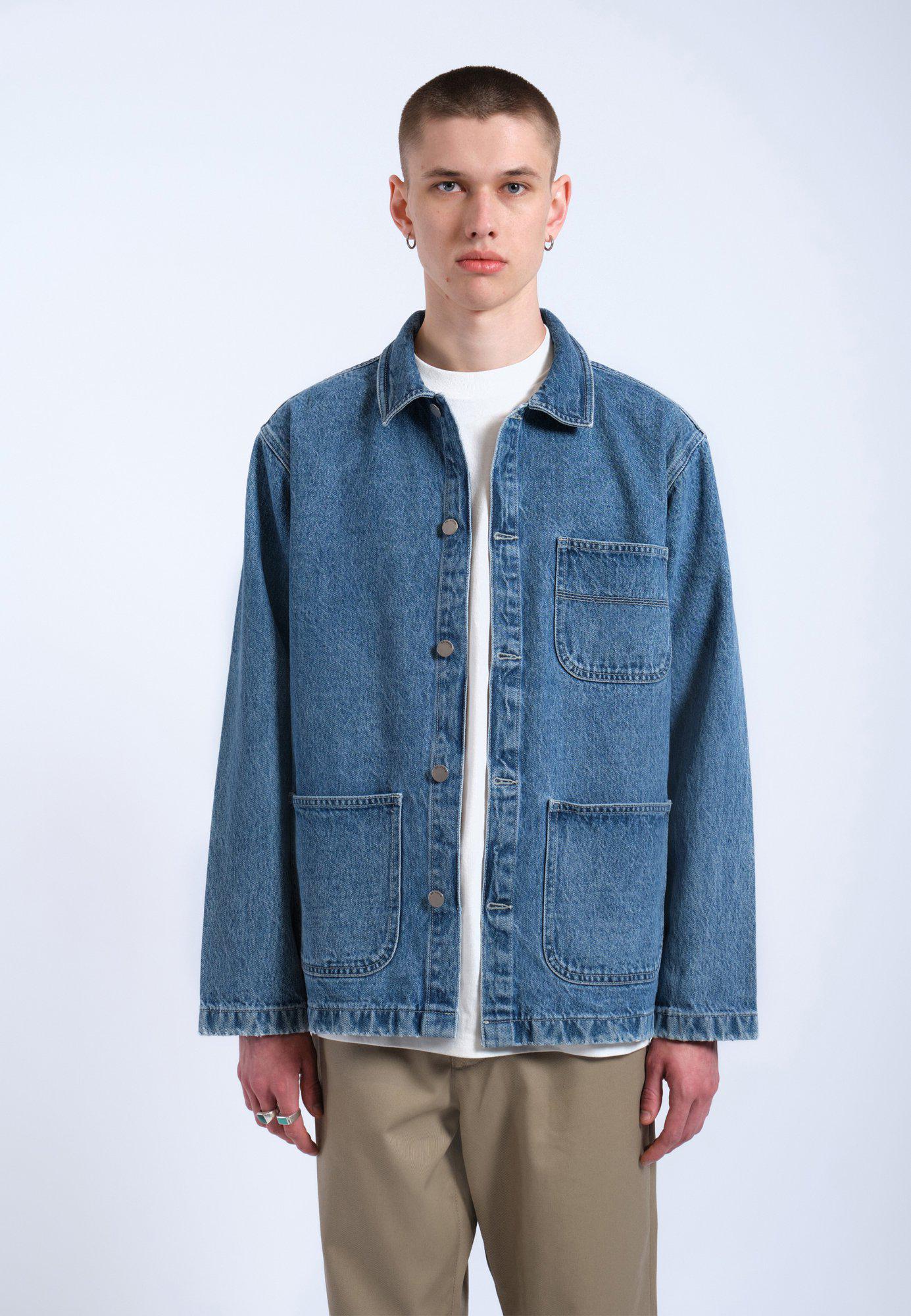 Dr. Denim Devo Worker Jacket Sky Retro