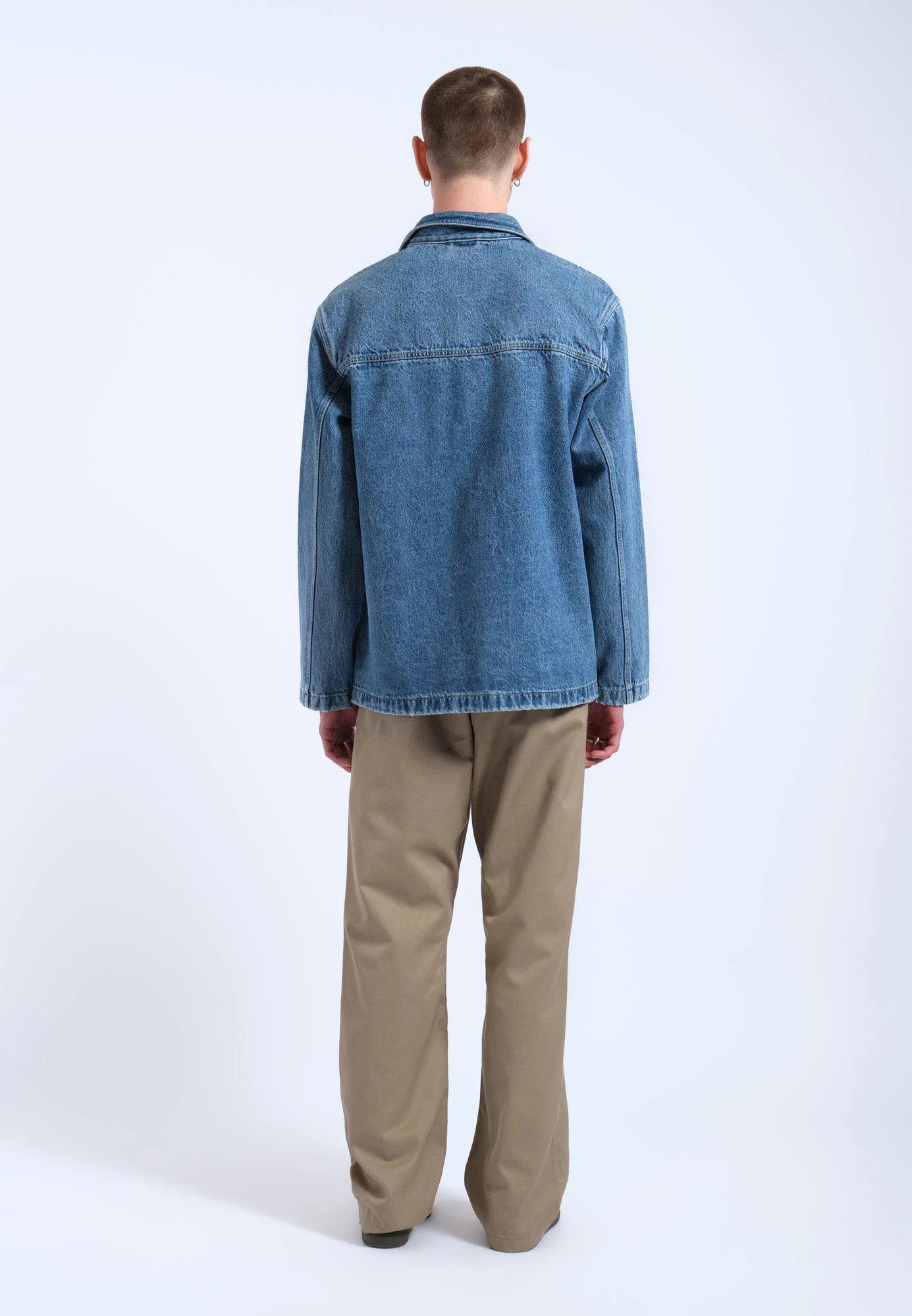 Dr. Denim Devo Worker Jacket Sky Retro