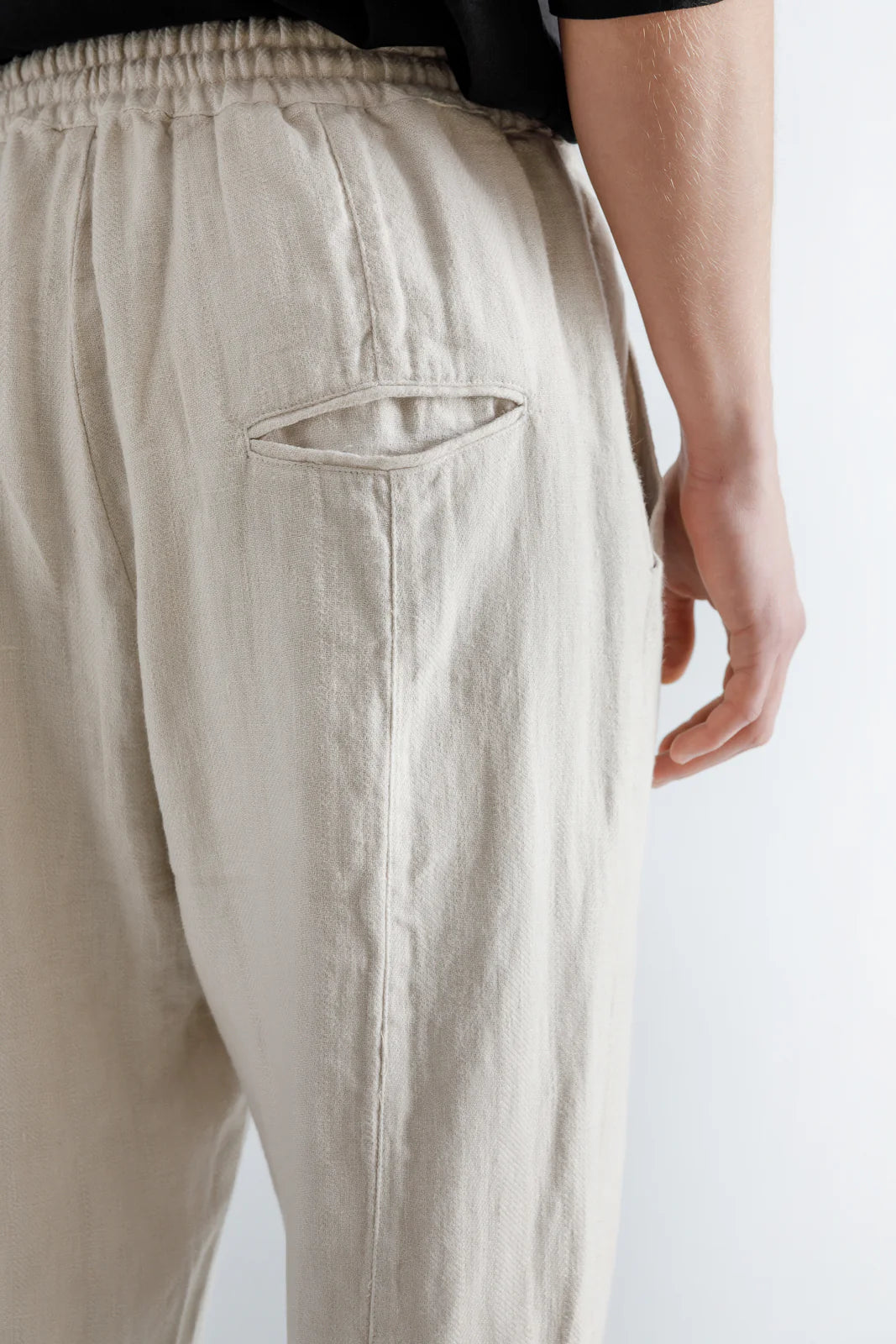 Athoa Ηerringbone Linen pants