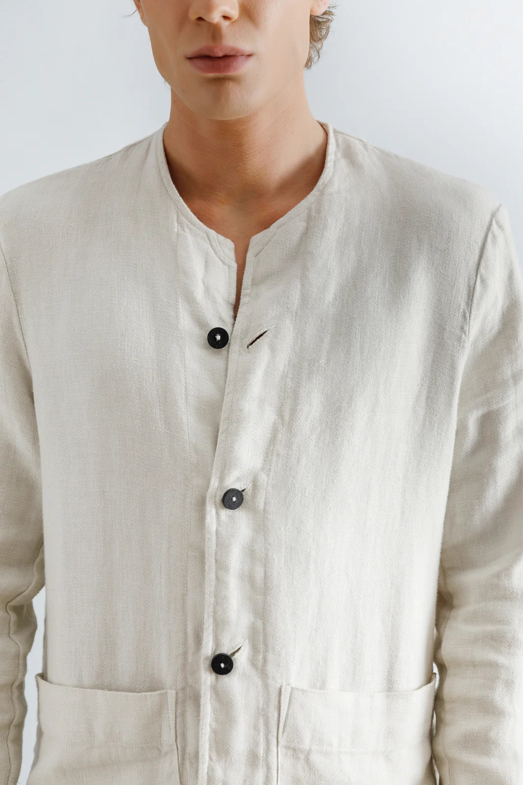 Athoa Herringbone Linen Jacket