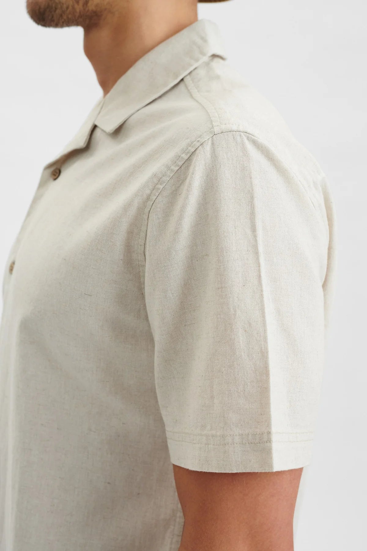 Anerkjendt Akleo S/S Cot/Linen Shirt Brown Rise