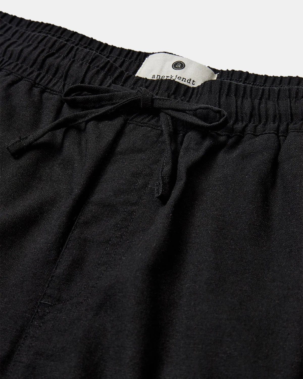 Anerkjendt Aklt James Cot/Linen Shorts Black