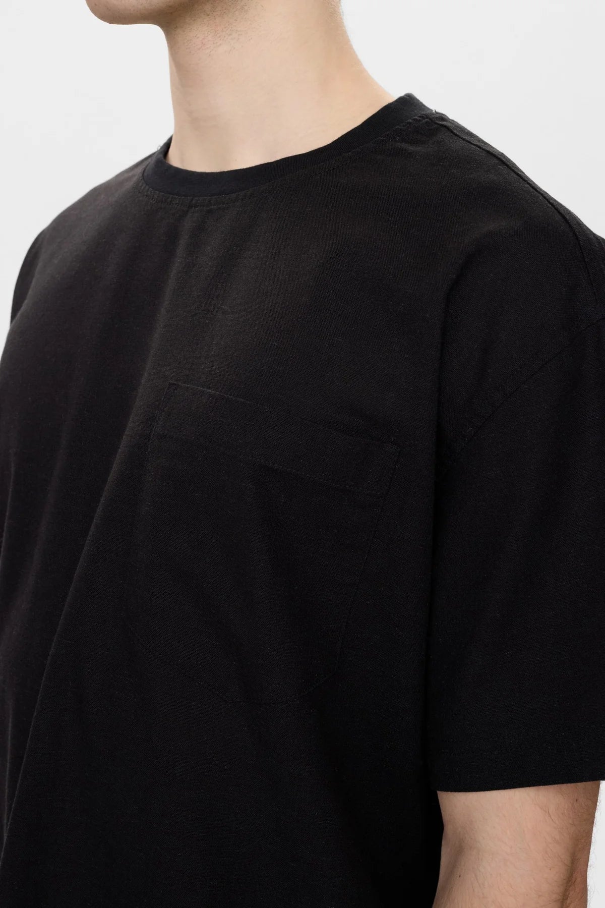 Akvillads Cot/Lin/Vis S/S Tee-Caviar
