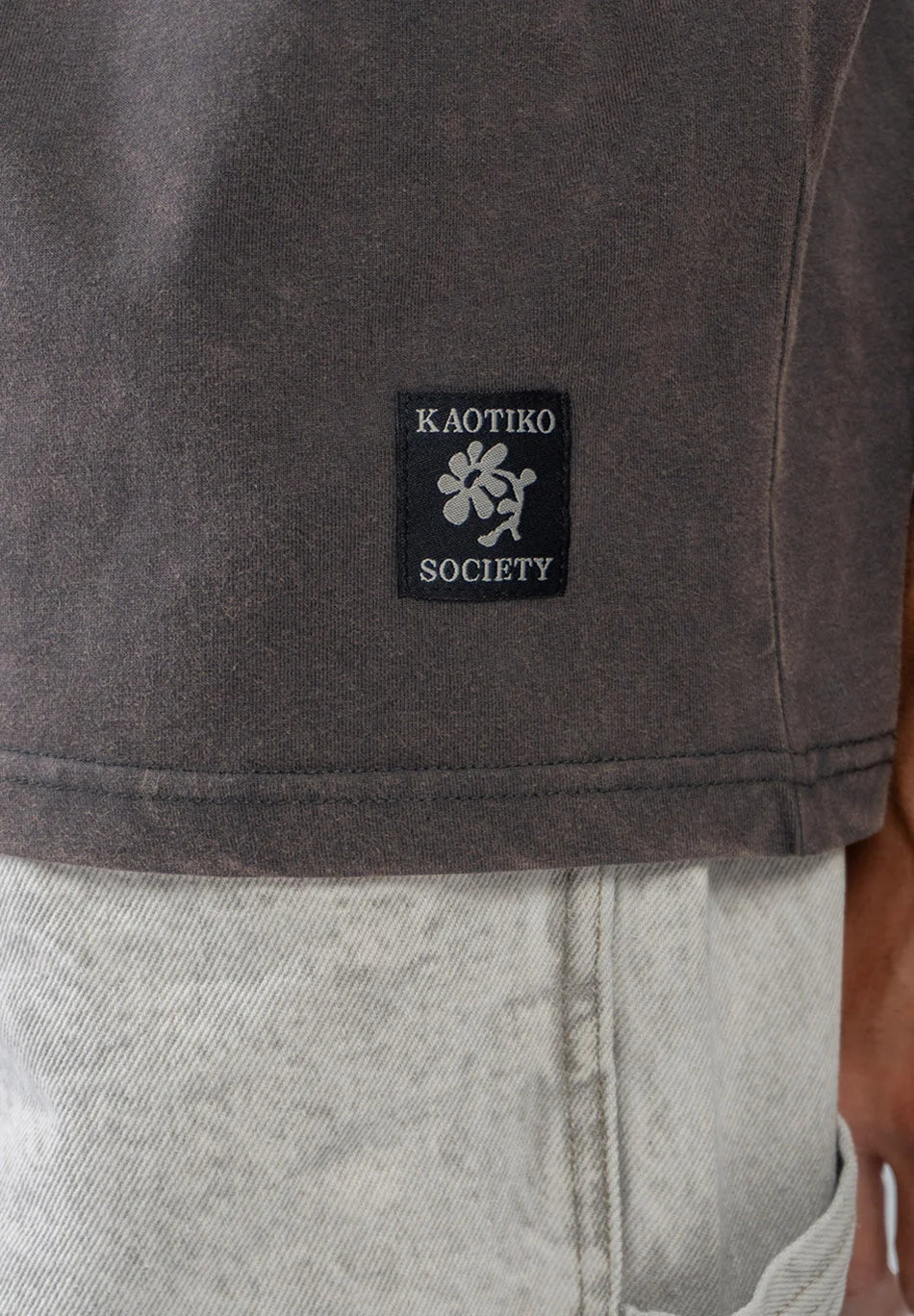 Kaotiko S/S Regular It Doesn't Matter Washed Black
