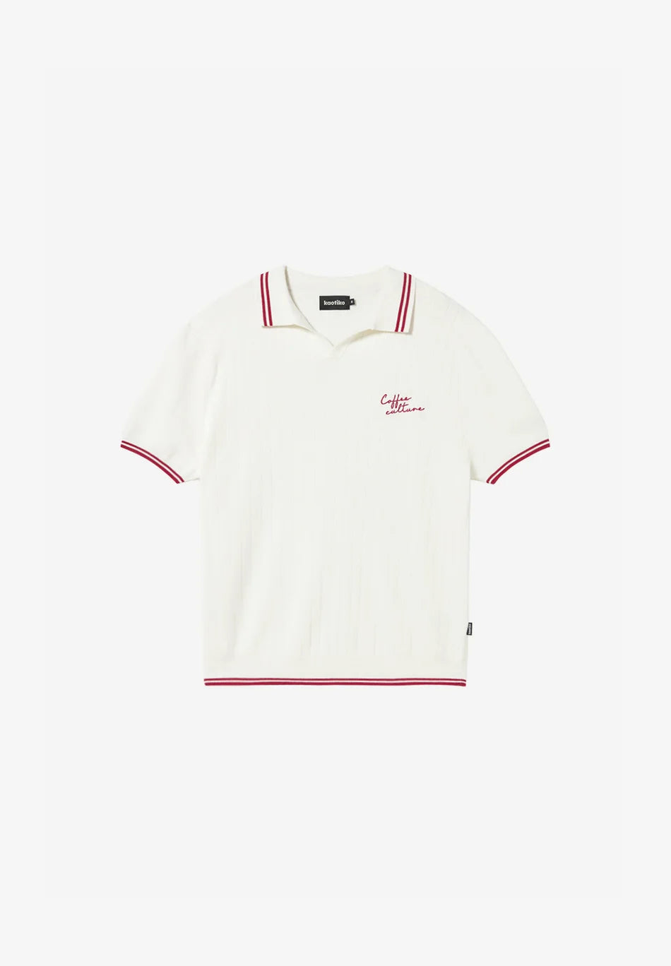 Kaotiko Coffee Culture Knitted Polo T-Shirt