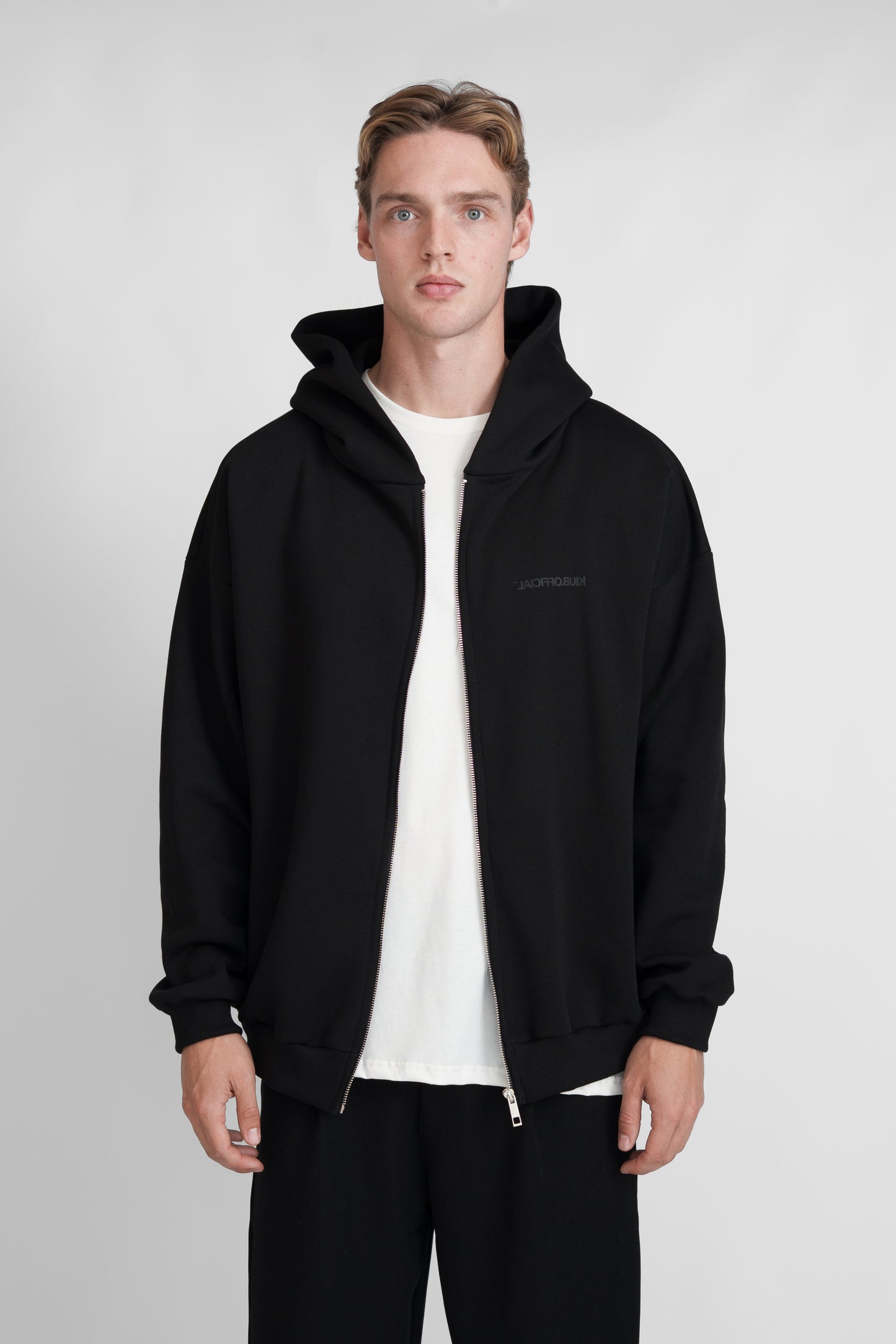 Kiub Zipper Hoodie Black