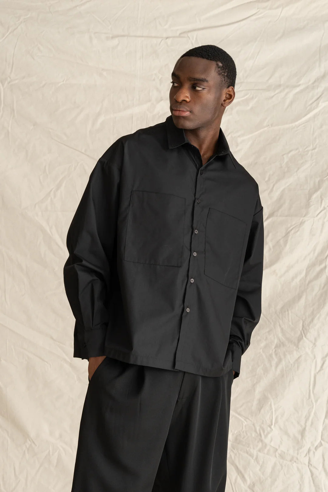 Kiub Boxy Black Shirt