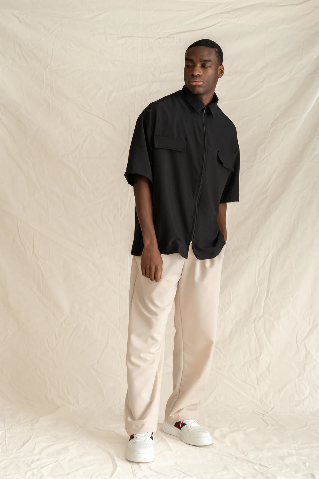 Kiub Overshirt Zipper Black