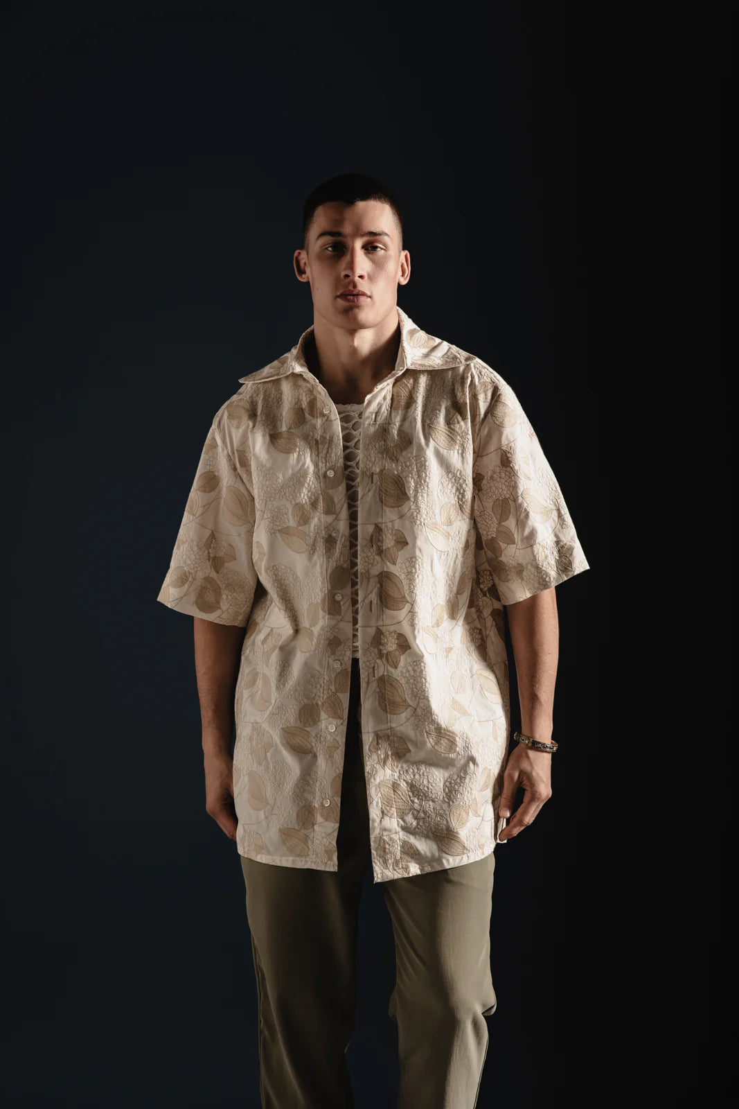 Dante Arid Shirt Embroidered Beige