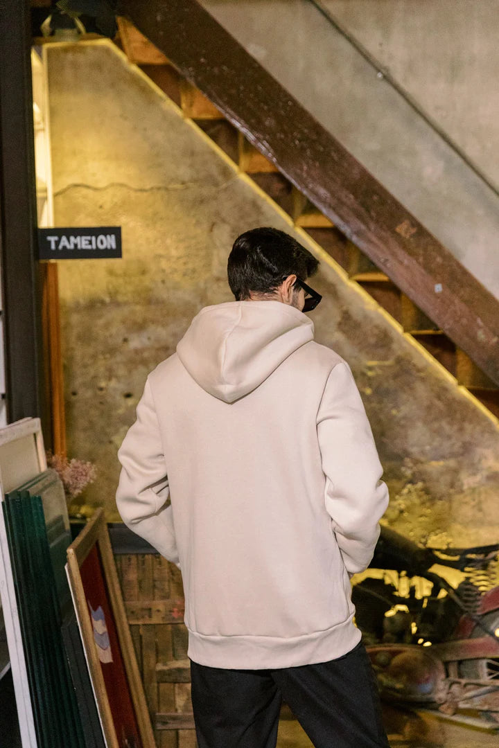 Kiub Zipper Hoodie Beige