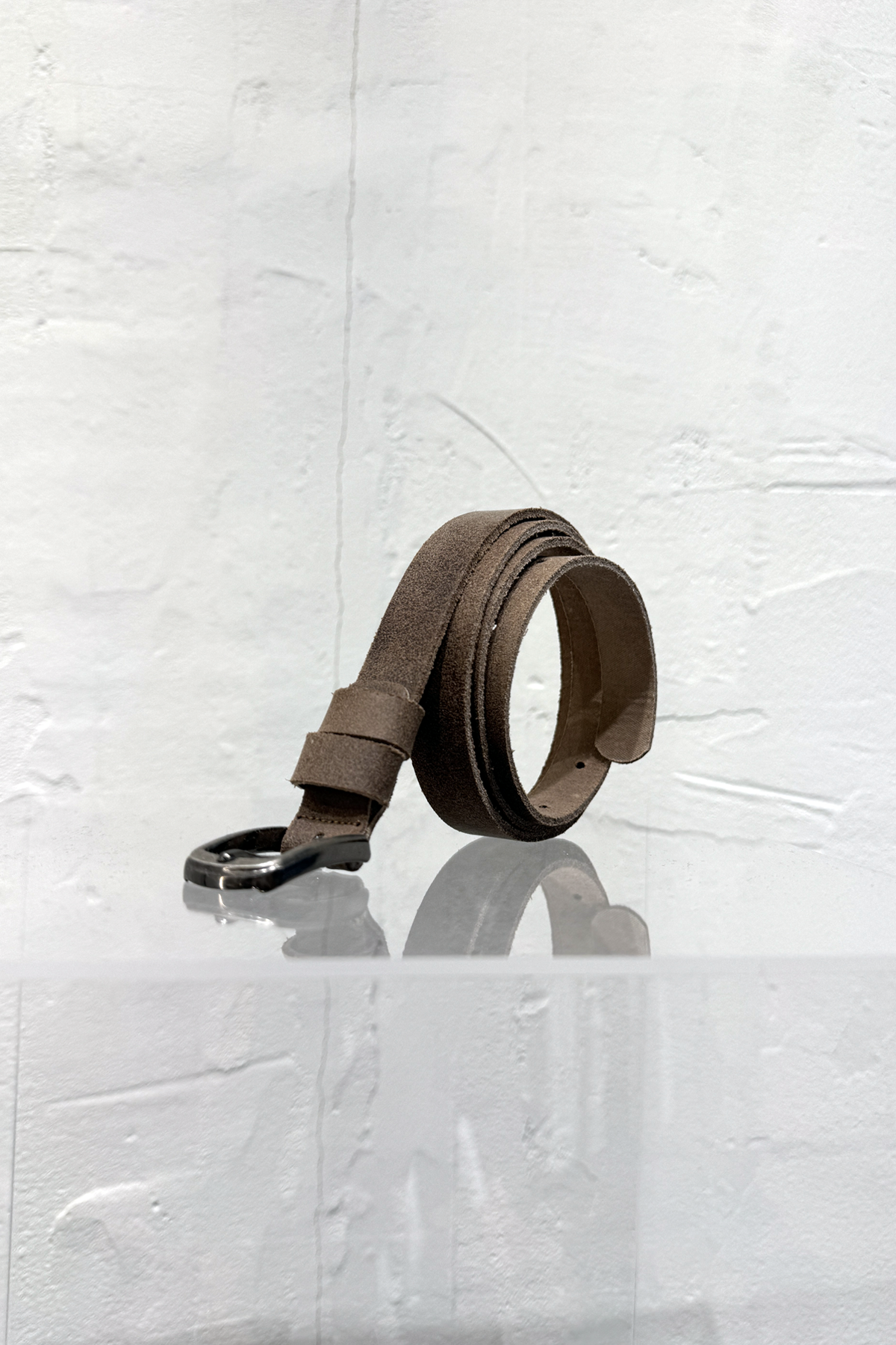 Belt Leather Brown Slim