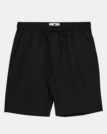 Anerkjendt Aklt James Cot/Linen Shorts Black