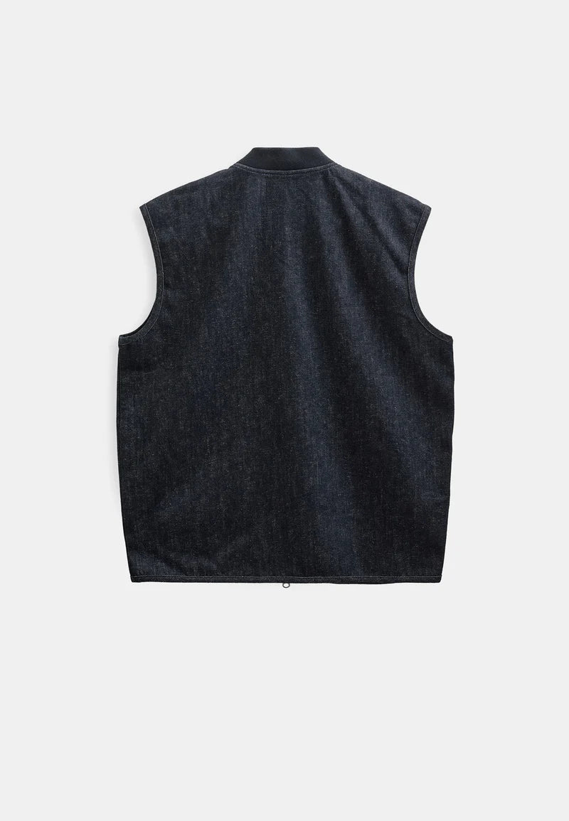 Anerkjendt AKROBIN DENIM GILET - Dark Blue Denim
