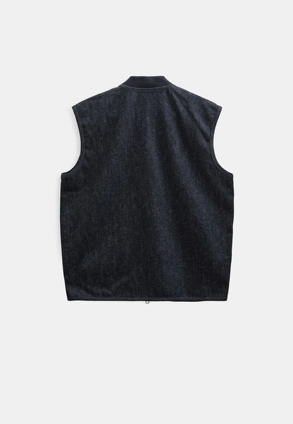 Anerkjendt AKROBIN DENIM GILET - Dark Blue Denim