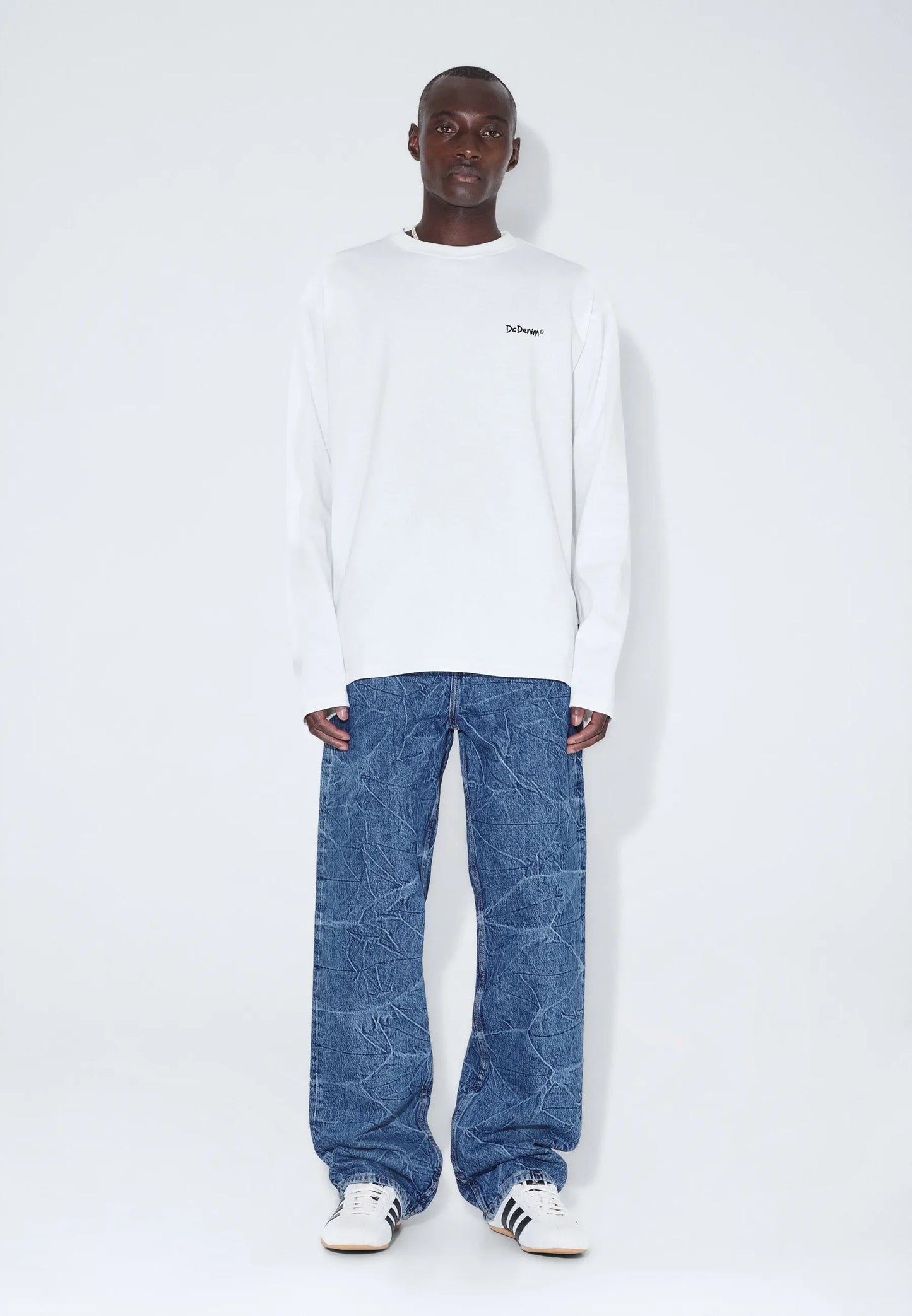 Dr Denim Caiden Long Sleeve Off White Flower