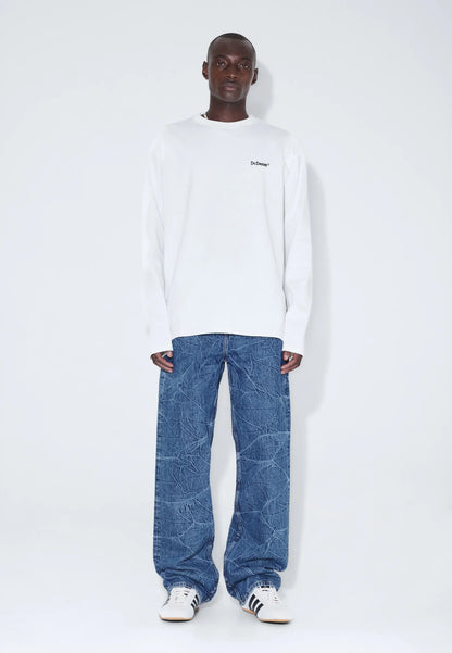 Dr Denim Caiden Long Sleeve Off White Flower