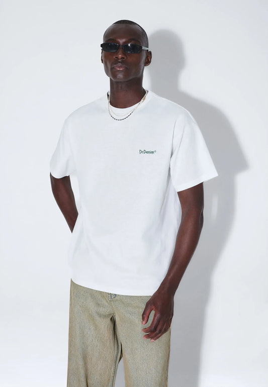 Dr Denim Trooper Tee Off White Flower