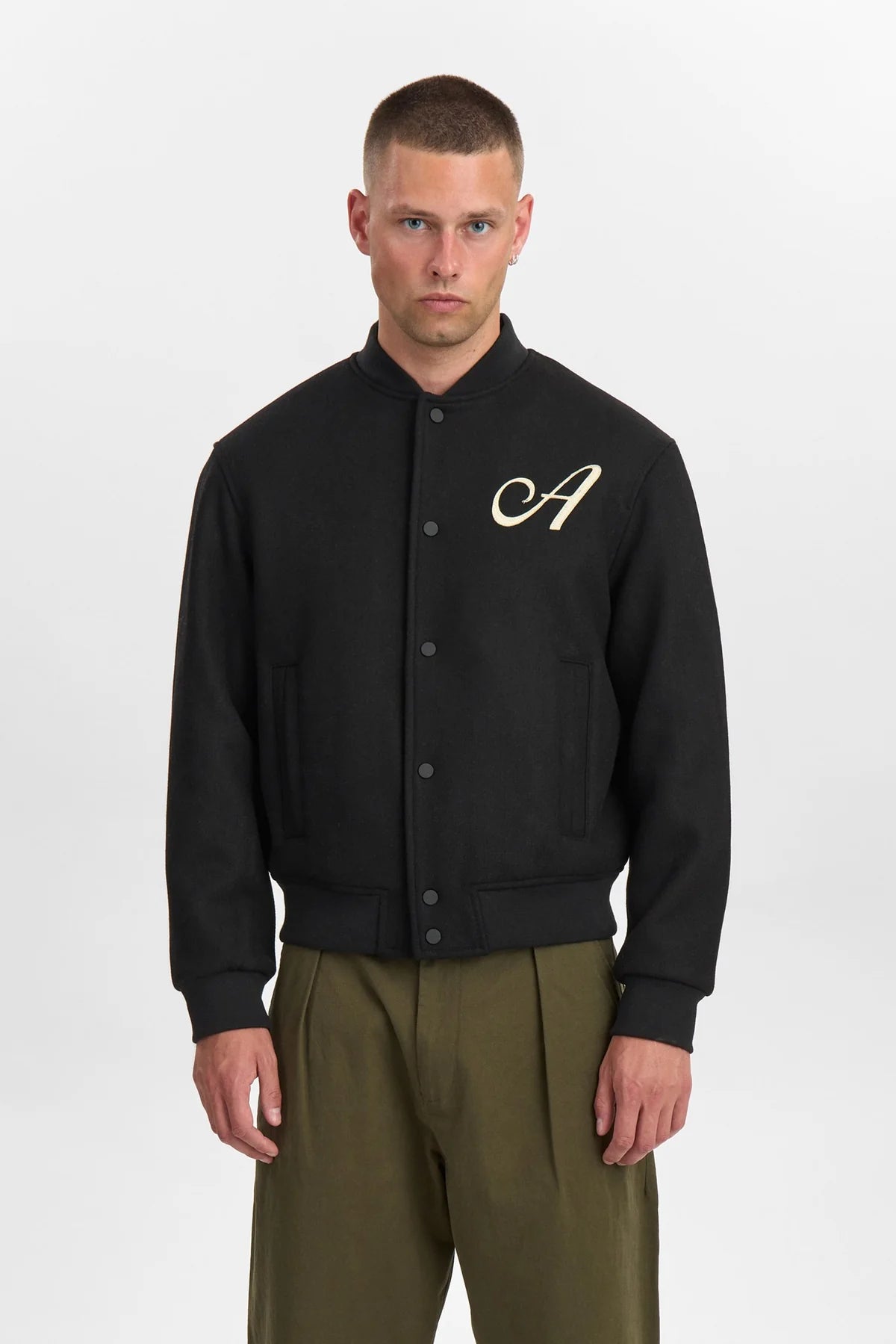 Anerkjendt Akbertie Wool Bomber Caviar