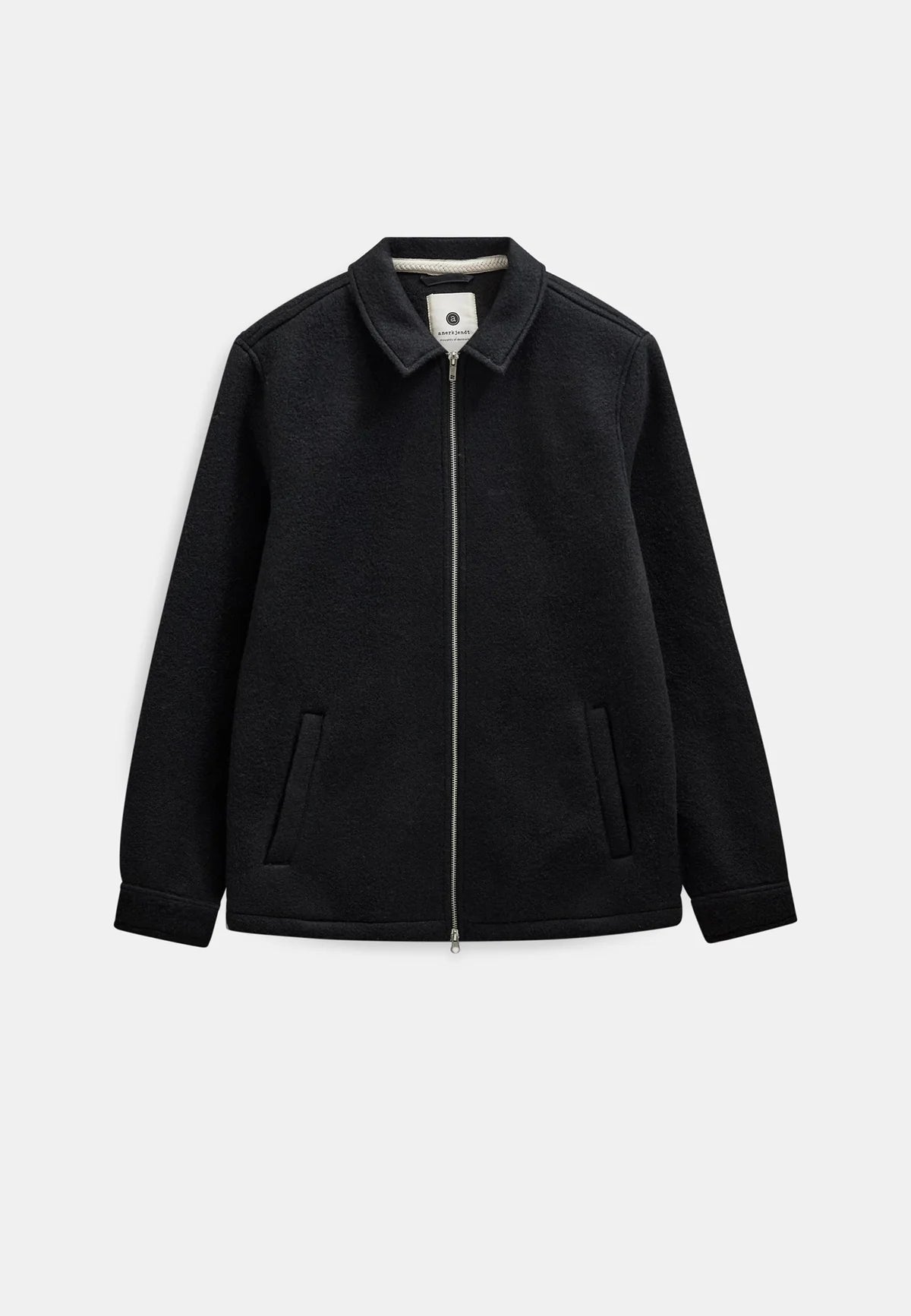 Anerkjendt Akhany Boiled Wool Overshirt- Caviar