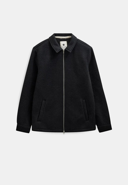Anerkjendt Akhany Boiled Wool Overshirt- Caviar