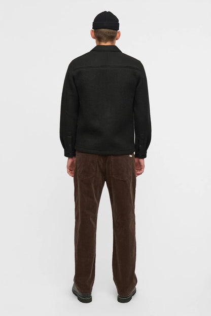 Anerkjendt Akhany Boiled Wool Overshirt- Caviar
