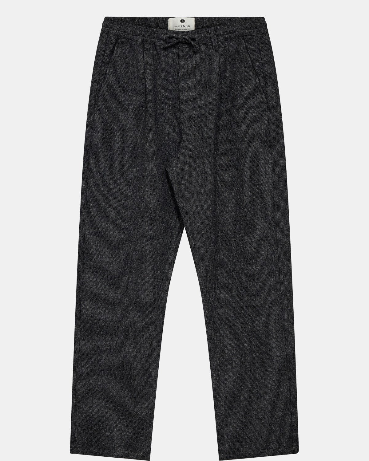 Anerkjendt Akjan Wool Pants Dark Grey Melange