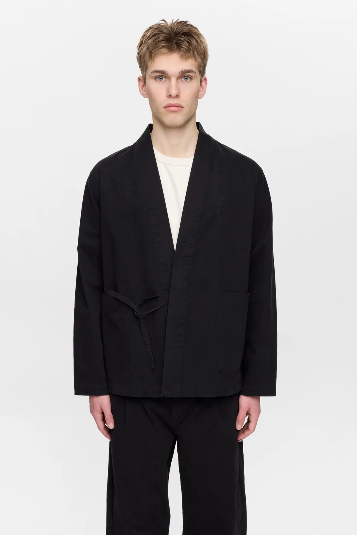 Anerkjendt Akjesper Kimono Overshirt - Caviar