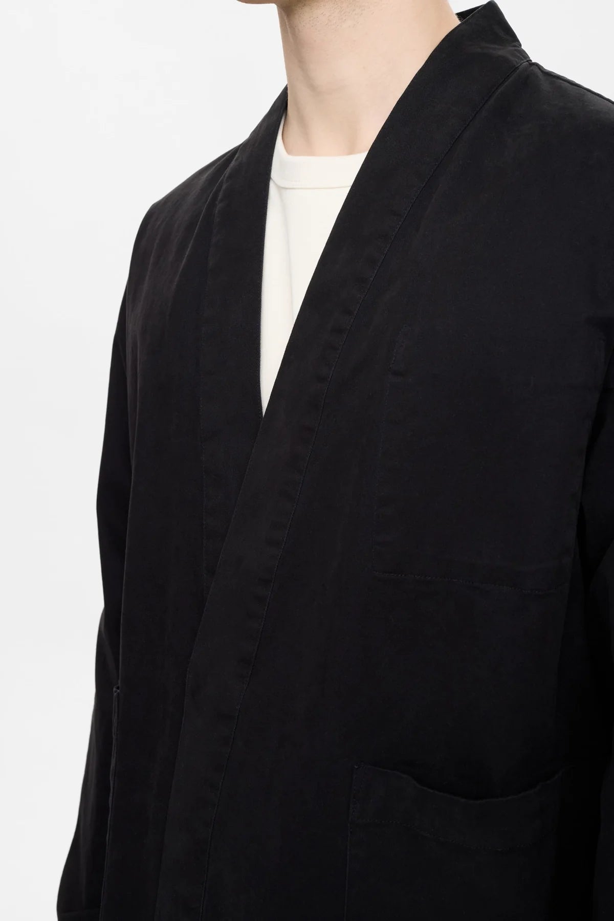 Anerkjendt Akjesper Kimono Overshirt - Caviar
