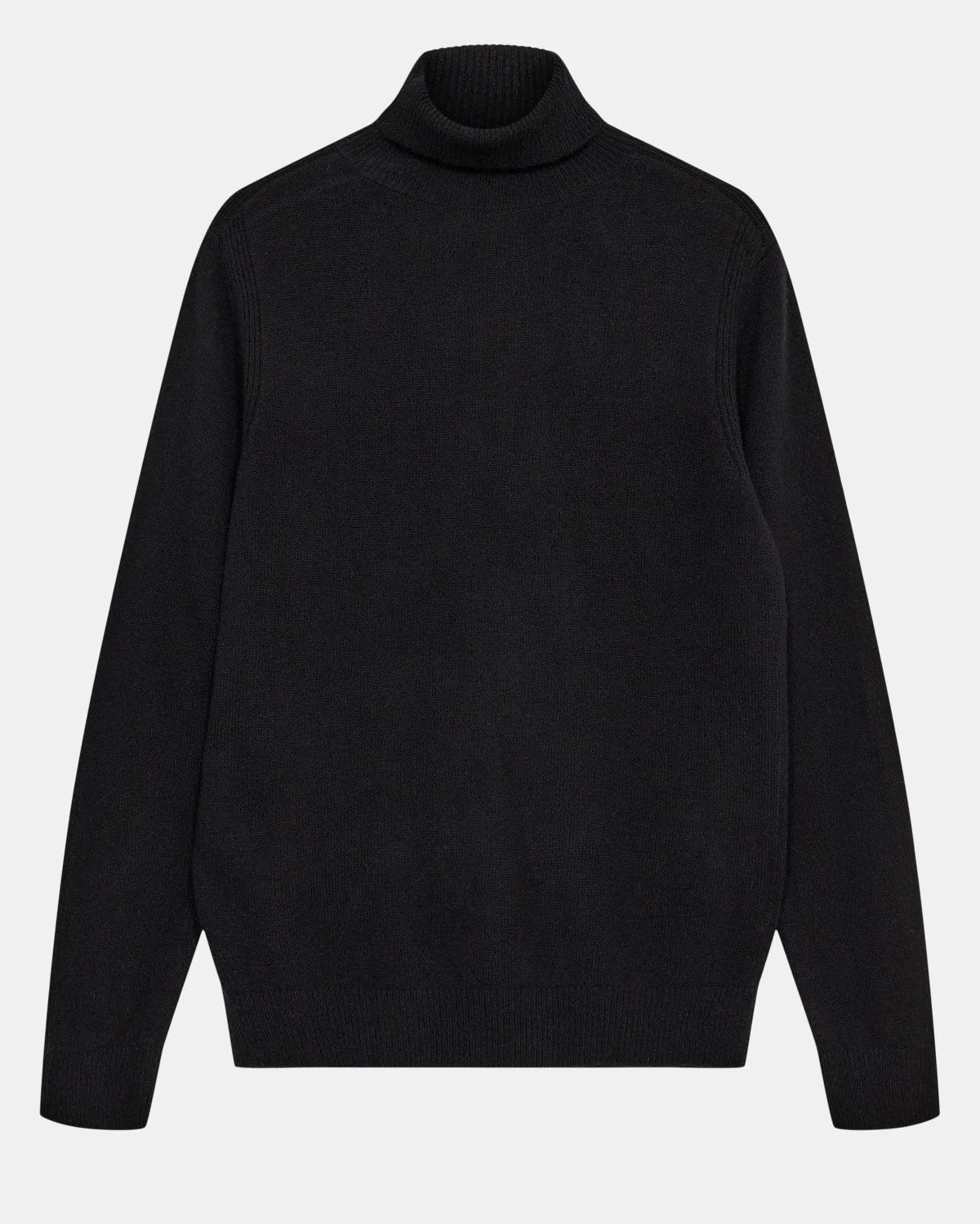 Anerkjendt Aknico Solid Roll Neck Lambswool Caviar