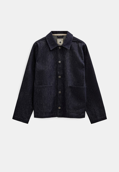 Anerkjendt Akozzy Denim Overshirt-Dark Blue Denim