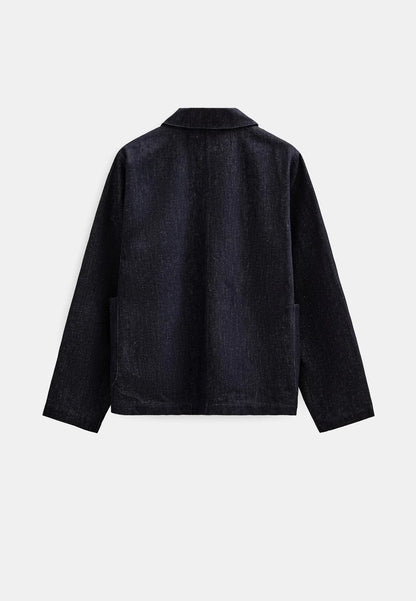 Anerkjendt Akozzy Denim Overshirt-Dark Blue Denim