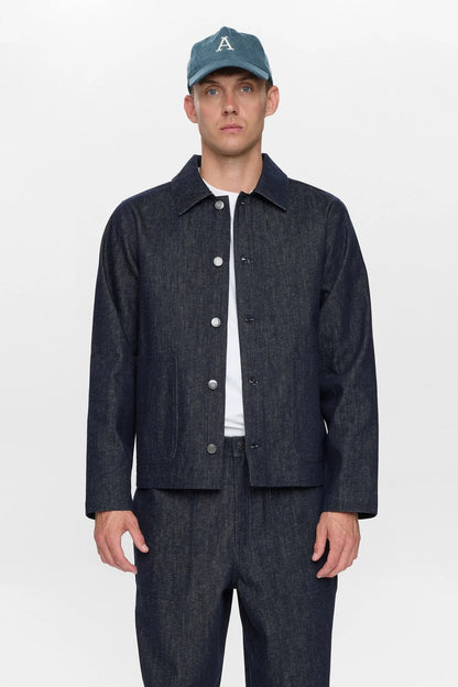 Anerkjendt Akozzy Denim Overshirt-Dark Blue Denim