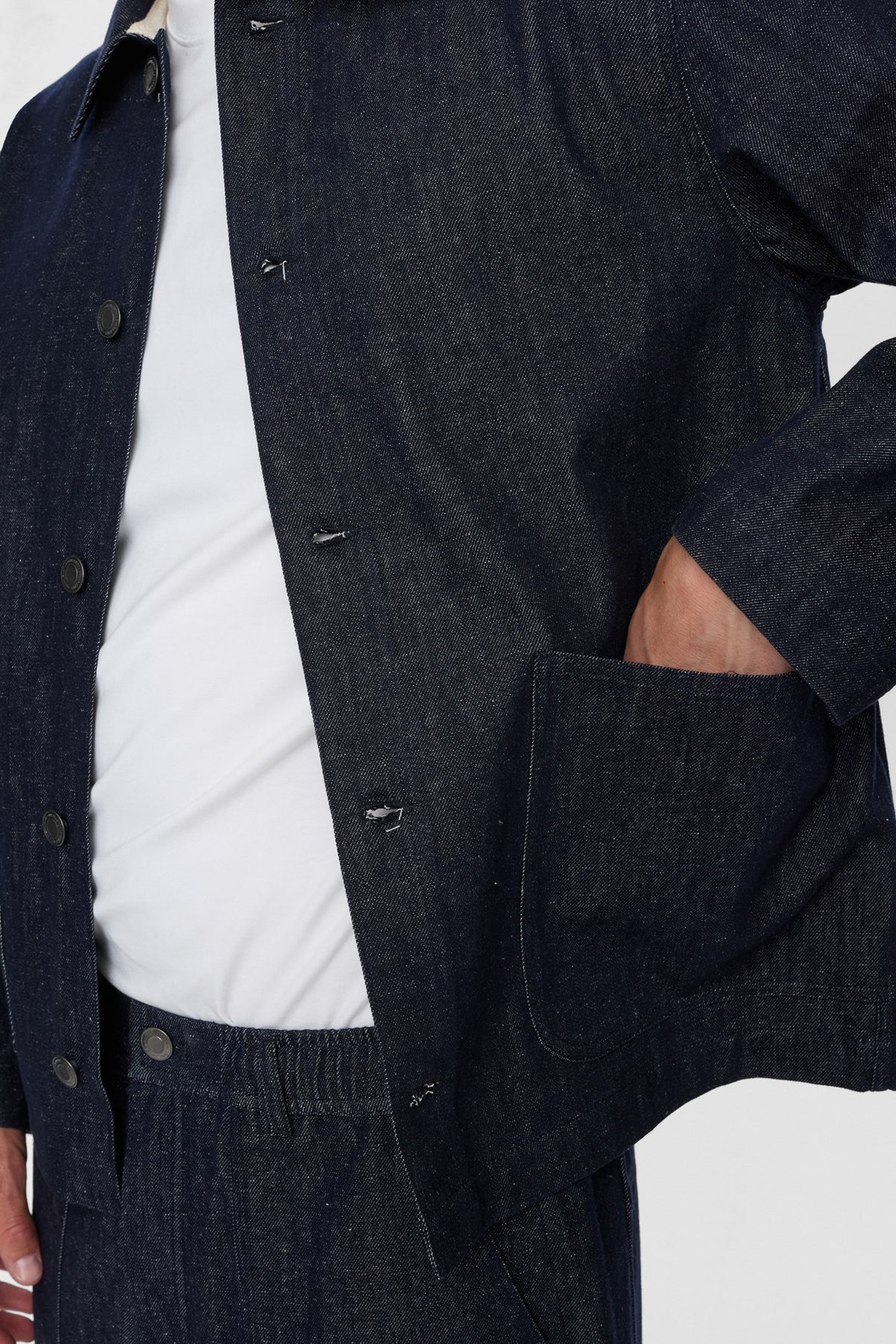 Anerkjendt Akozzy Denim Overshirt-Dark Blue Denim