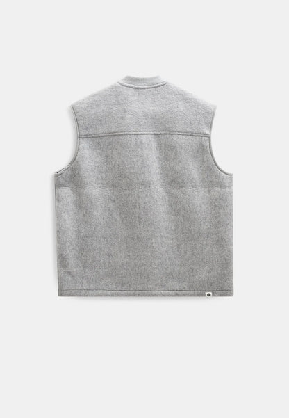 Anerkjendt Akrobin Boiled Wool Gilet- Light Grey Mel