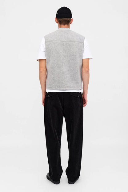 Anerkjendt Akrobin Boiled Wool Gilet- Light Grey Mel
