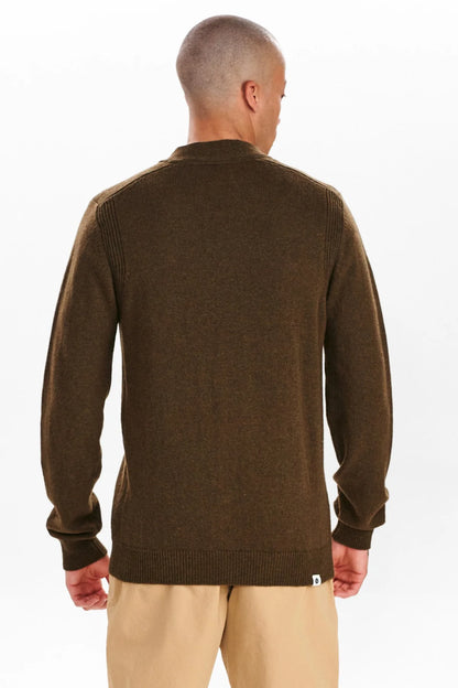 Anerkjendt Aksvendt Lambswool Cardigan Forest Night