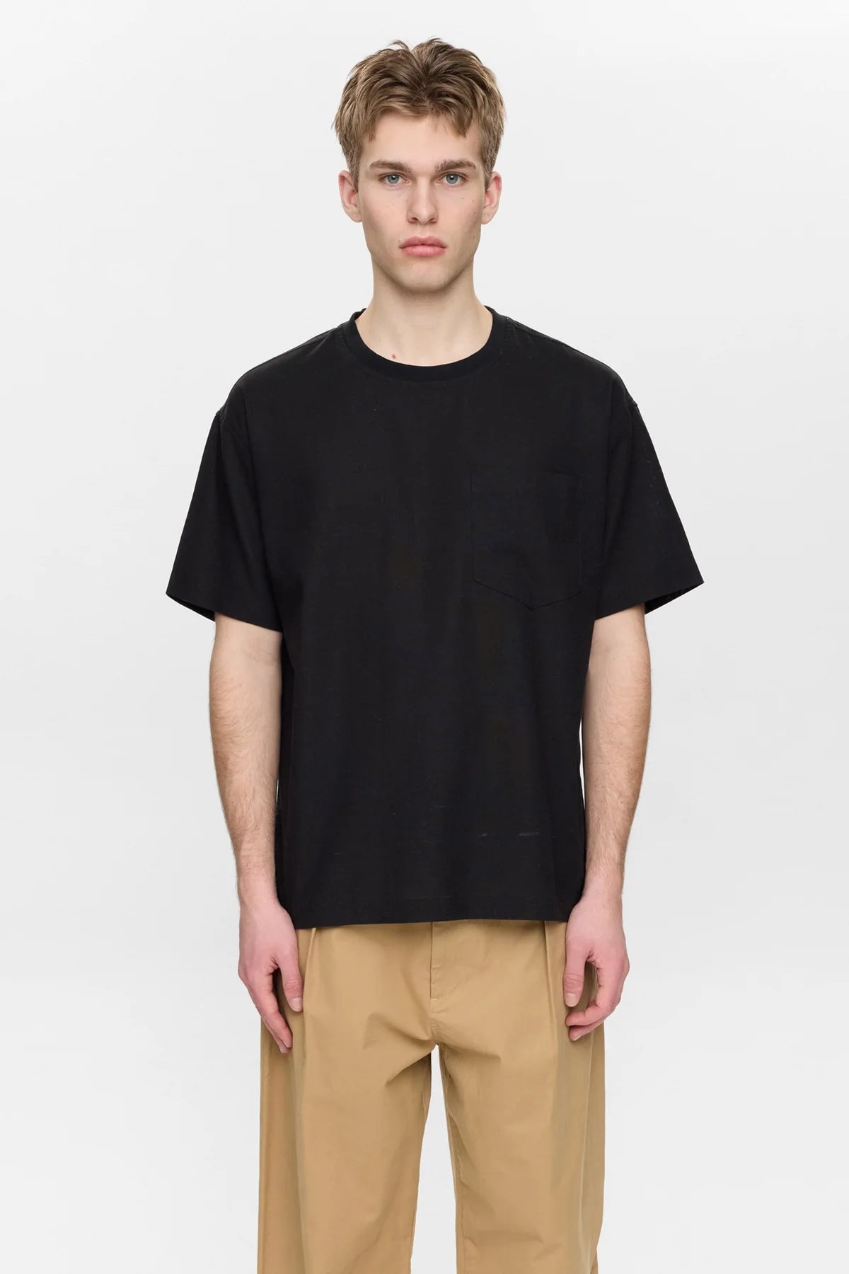 Akvillads Cot/Lin/Vis S/S Tee-Caviar