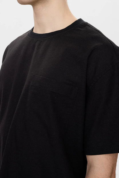 Akvillads Cot/Lin/Vis S/S Tee-Caviar