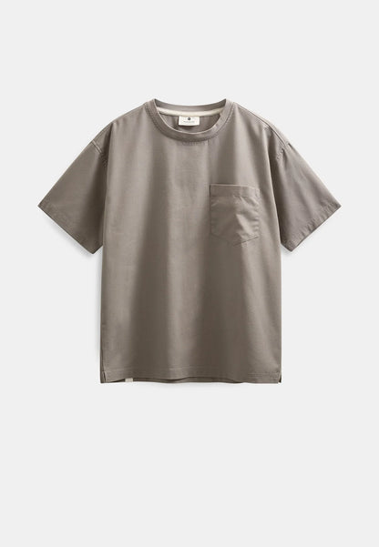 Akvillads Cot/Lin/Vis S/S Tee-Gray Flannel