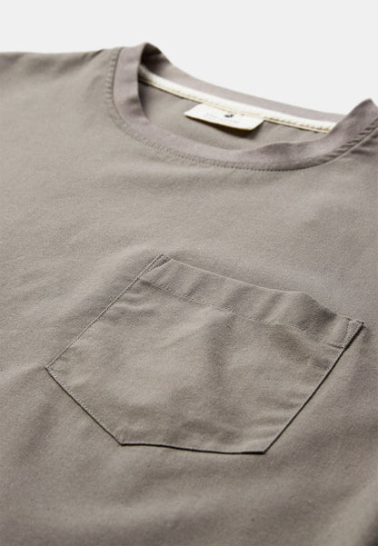Akvillads Cot/Lin/Vis S/S Tee-Gray Flannel