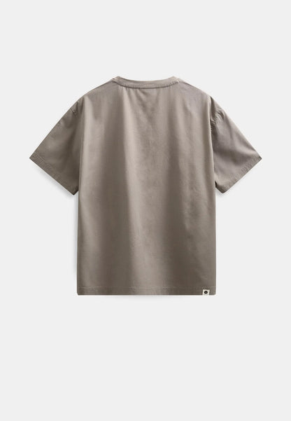 Akvillads Cot/Lin/Vis S/S Tee-Gray Flannel