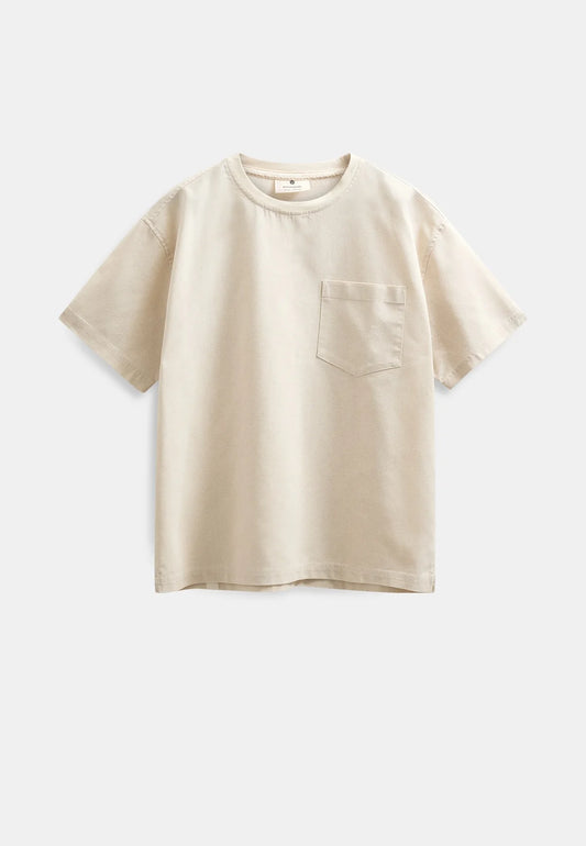 Akvillads Cot/Lin/Vis S/S Tee-Tofu