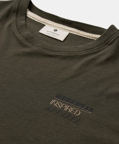 Anerkjendt Akvillads Seasonal Print S/S Tee Forest Green