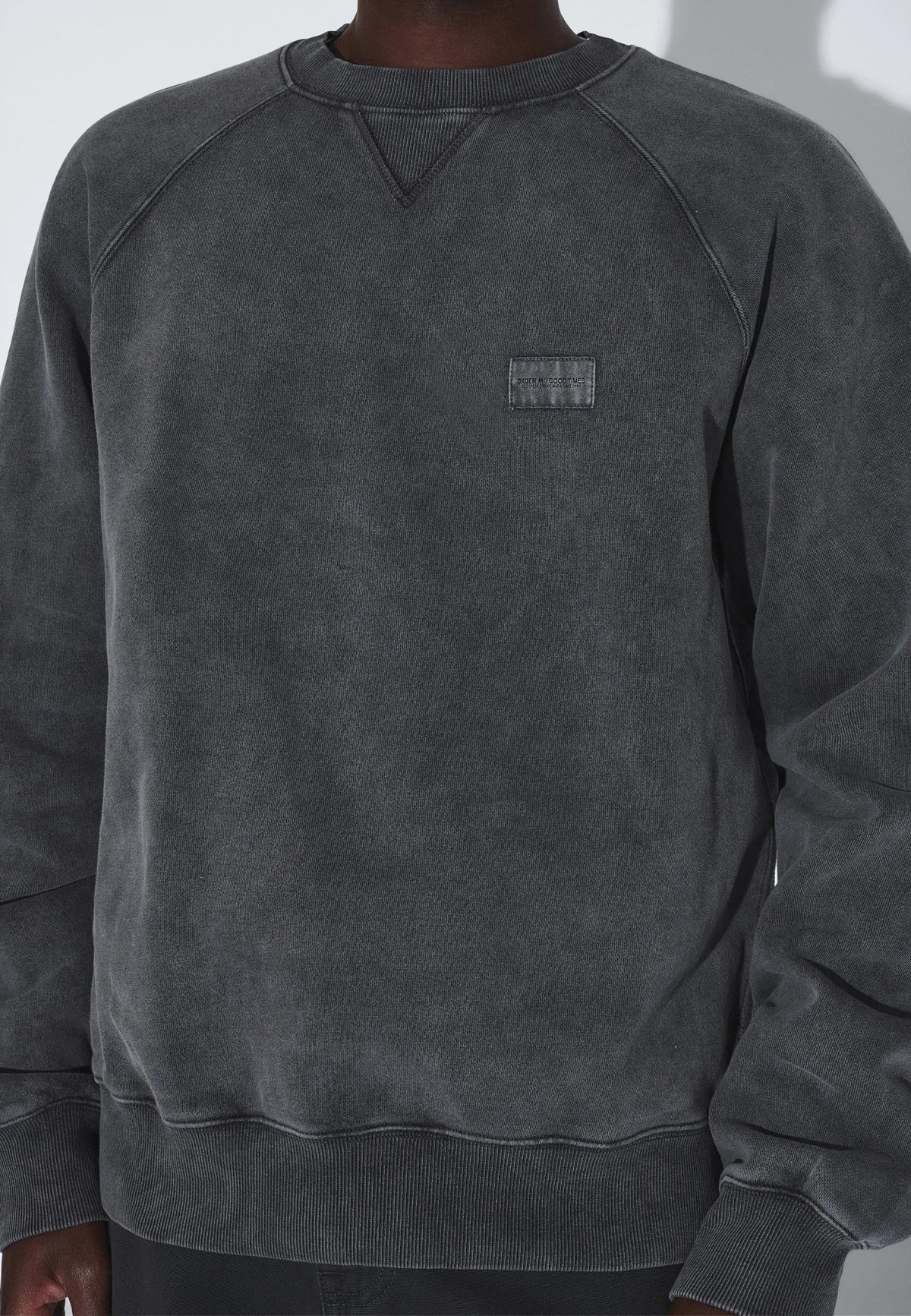 Dr Denim Andie Sweater Grey Black Overdye