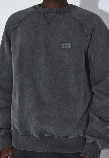 Dr Denim Andie Sweater Grey Black Overdye