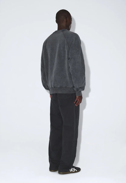 Dr Denim Andie Sweater Grey Black Overdye