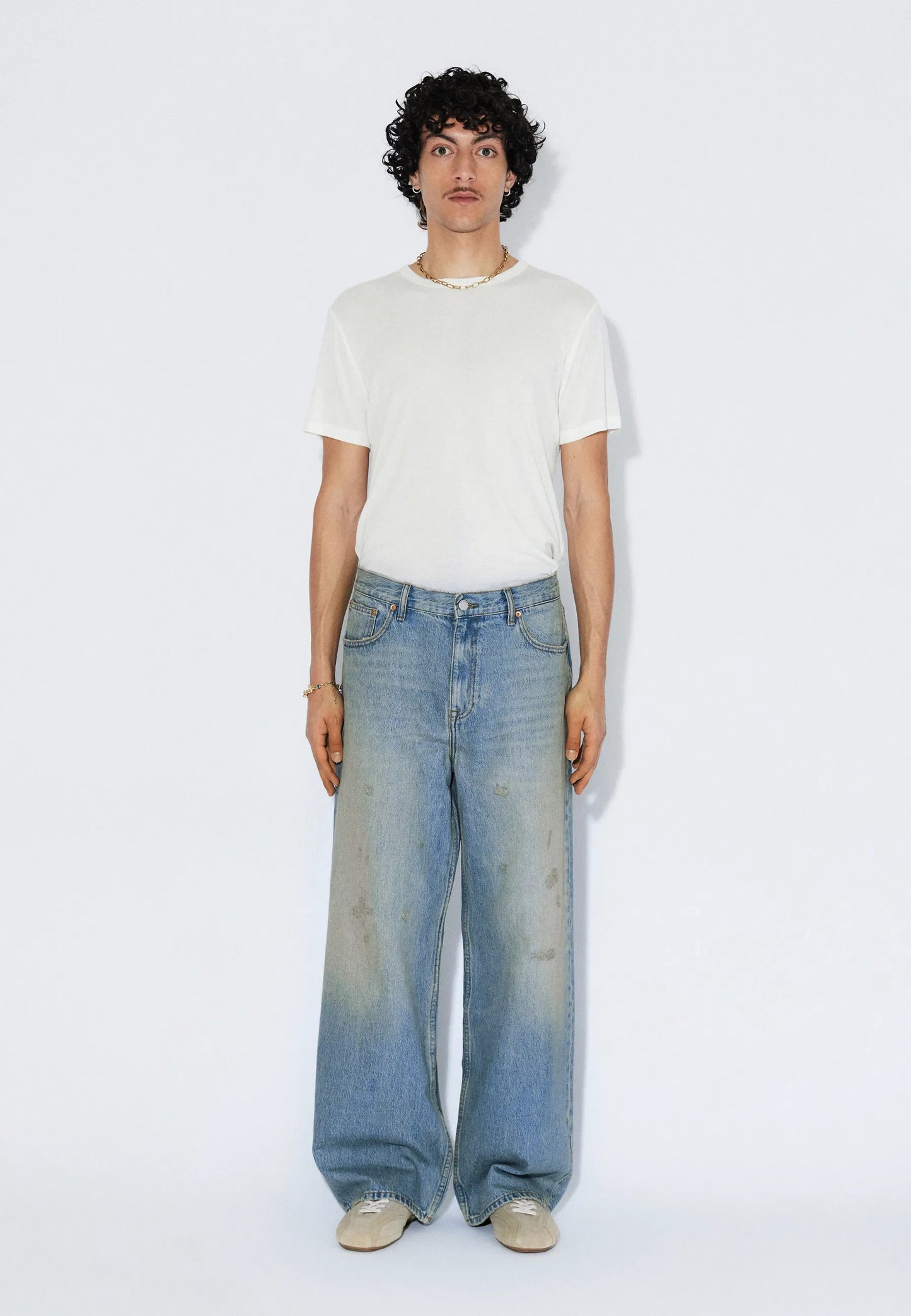 Dr Denim Cormac Stream Sky Aged Distressed