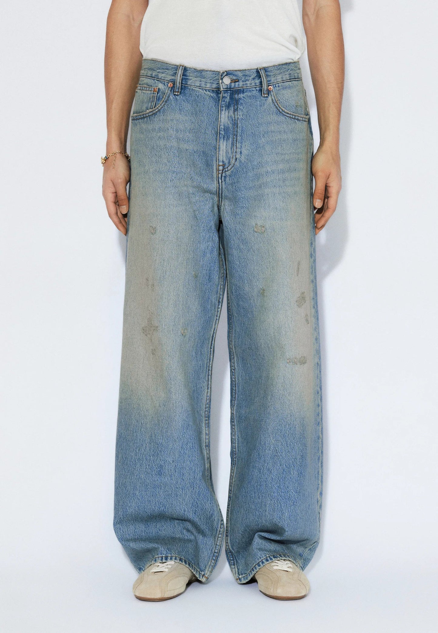 Dr Denim Cormac Stream Sky Aged Distressed
